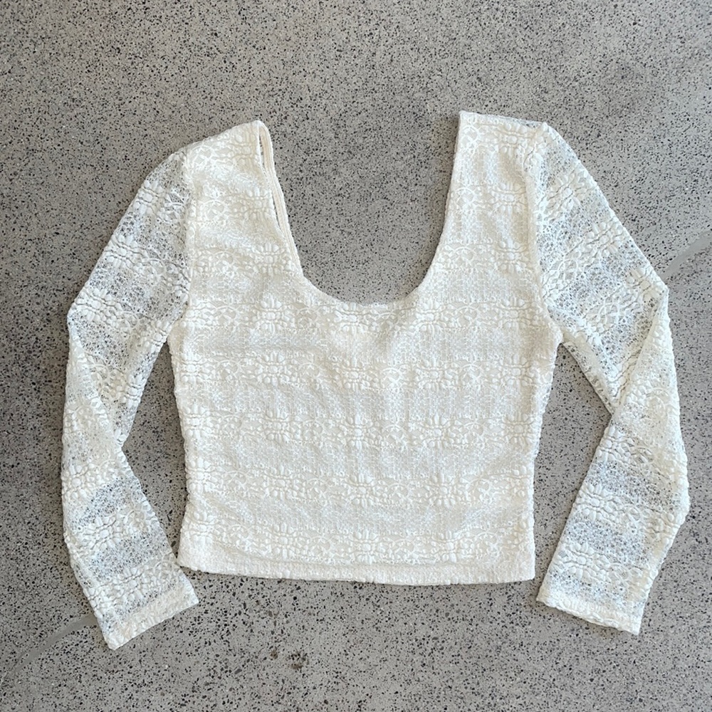 Stretch Lace Crop Top Urban Outfitters